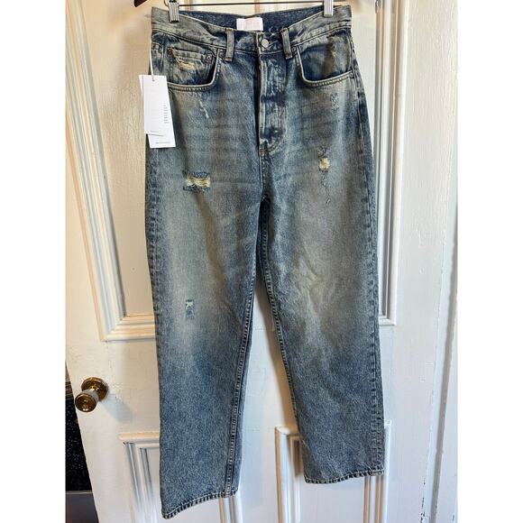 NEW Boyish‎ Free People Ziggy Jeans Sz 27 Straight Leg Loose - Picture 3 of 11